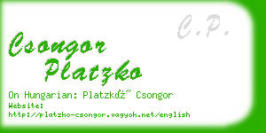 csongor platzko business card